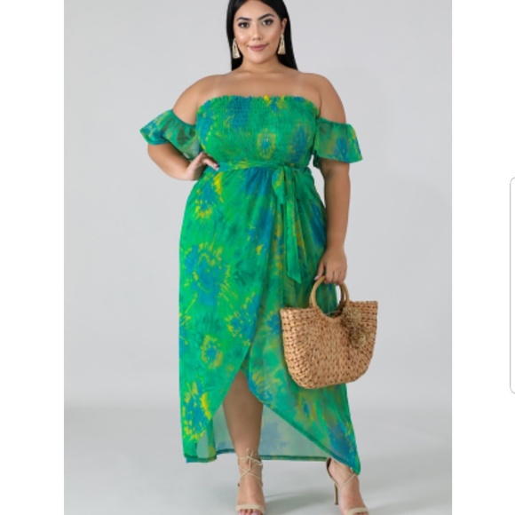 green sundress plus size